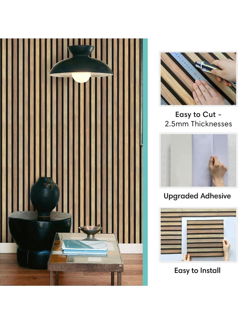 ورق جدران خشبي ثلاثي الأبعاد، بلاطات تقشير ولصق 30×30 سم، ألواح PVC خفيفة مقاومة للماء، سهلة الإزالة، لتزيين الجدران والمطابخ والحمامات والطراز الريفي - Image 3